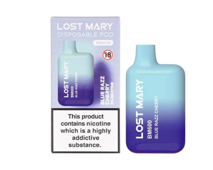 Lost Mary BM600 – Blue Razz Cherry (Jednorazová e-cigareta) 20MG JEDNORAZOVÉ E-CIGARETY - XMANIA Ireland 5