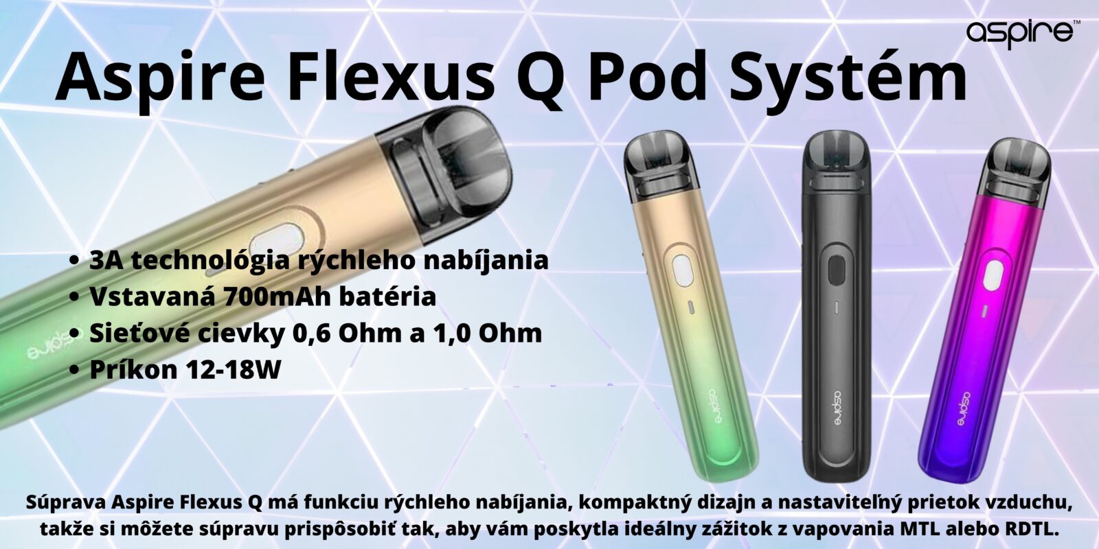 Aspire Flexus Q Pod Systém POD SYSTÉMY - XMANIA Ireland 10